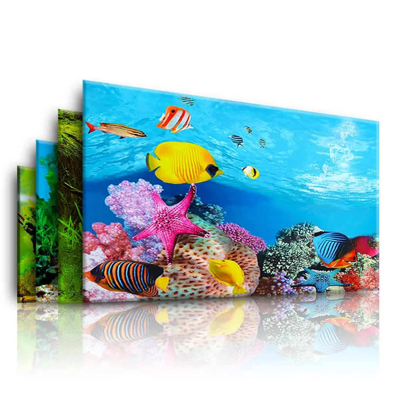 Planted Aquarium Aquascape - 水族館の背景 3d ステッカーポスター水槽水族館の背景アクセサリー装飾海洋植物 Aquascape 絵画