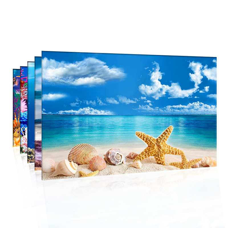 Planted Aquarium Wallpaper - 水族館の装飾ステッカー,水槽の風景の背景,海の植物のポスター,手作りの絵画