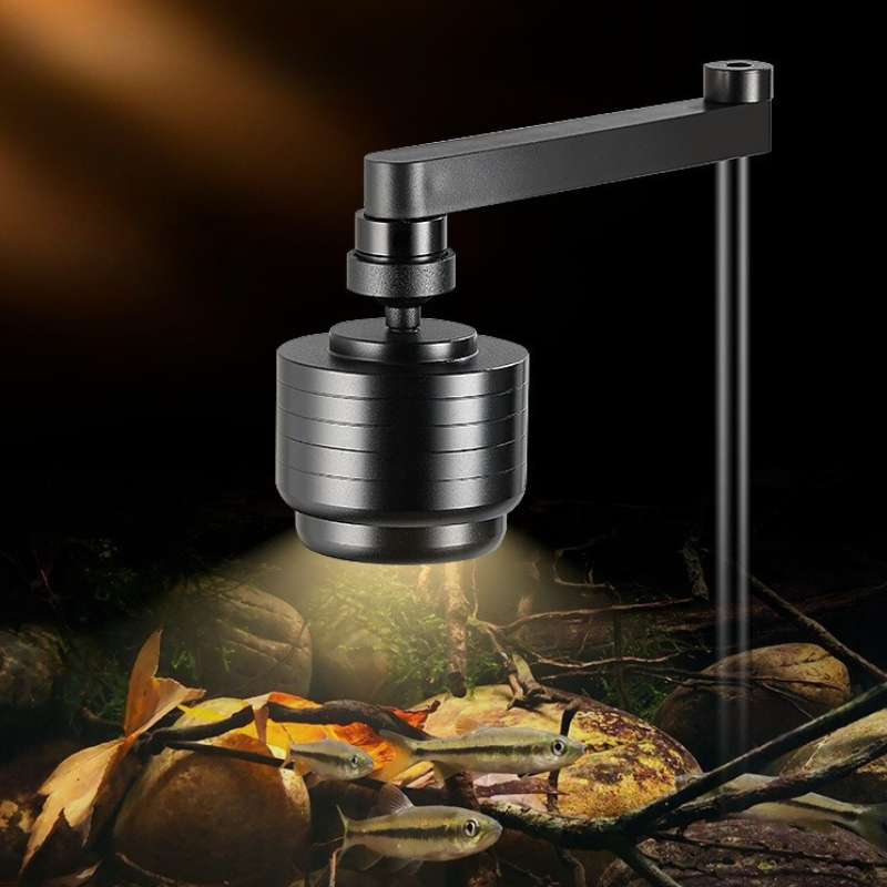 Aquarium Plant Nursery - 水槽ライト LED 3 色防水調整可能な水族館ランプクリップオン水生植物金魚鉢ランプ養魚照明