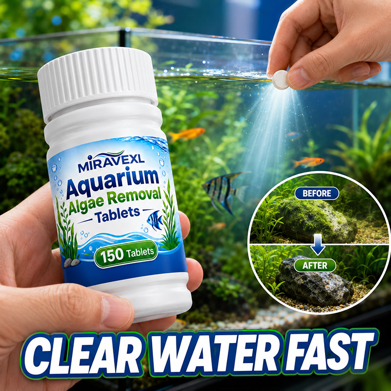 Planted Aquarium Aquascape - ミラベックスL 150 水槽藻類除去タブレット、安全な藻類抑制剤、淡水魚と水生植物のための迅速な緑水除去剤