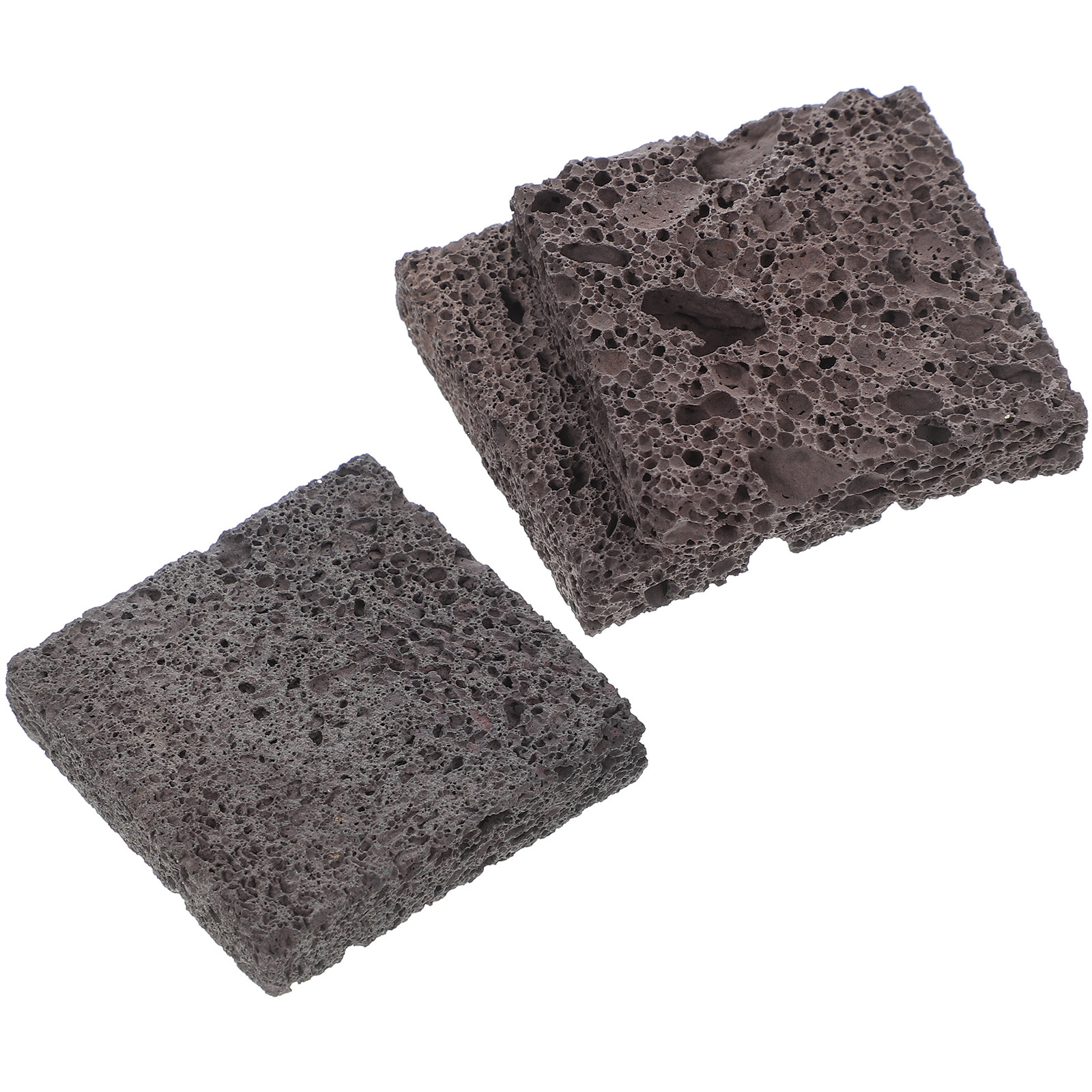 Planted Aquarium Aquascape - 3個入り火山岩アクアスケーピングピース、水槽の苔植物繁殖用、ベタフィッシュタンク装飾用天然溶岩石