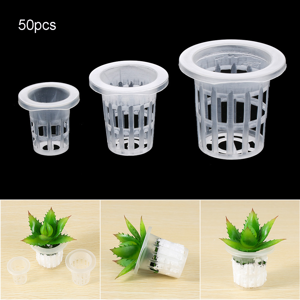 Aquarium Plant Seeds - 10/50 個ガーデン用品水族館植栽無土壌水耕植木鉢種子トレイ保育園スポンジ植栽バスケット