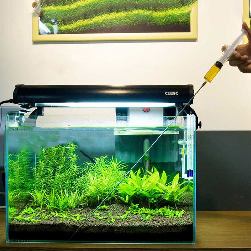 Aquarium Plant Fertilizer - 水族館用の液体肥料,水槽用のプラスチック製植物成長シリンジ,30cm,50cm
