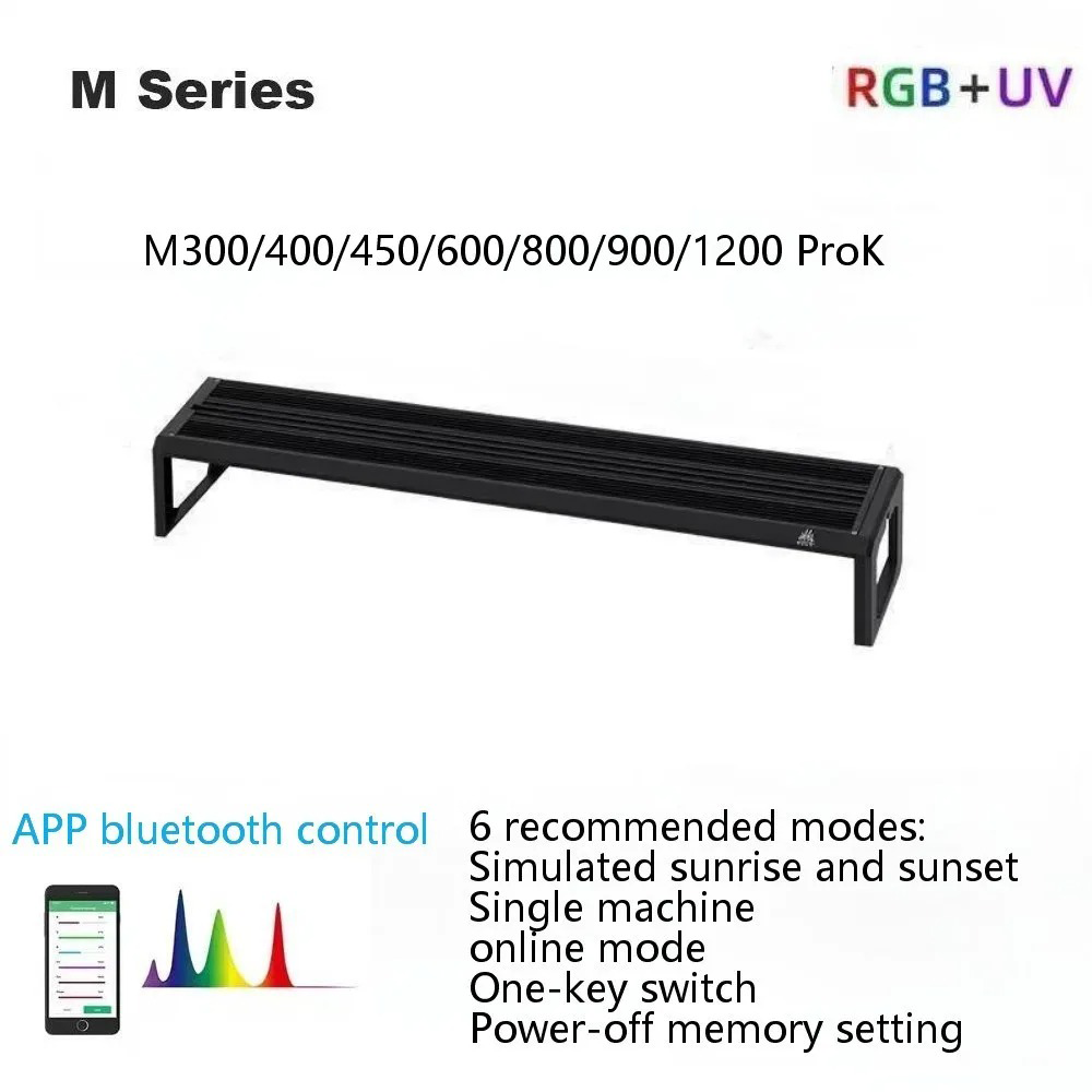 Aquarium Plant Grass - ウィークアクアMシリーズRGB+UV水草ランプBluetoothアプリタイミング調光LEDスマートアクアリウムプラント育成ライト（水草水槽用）
