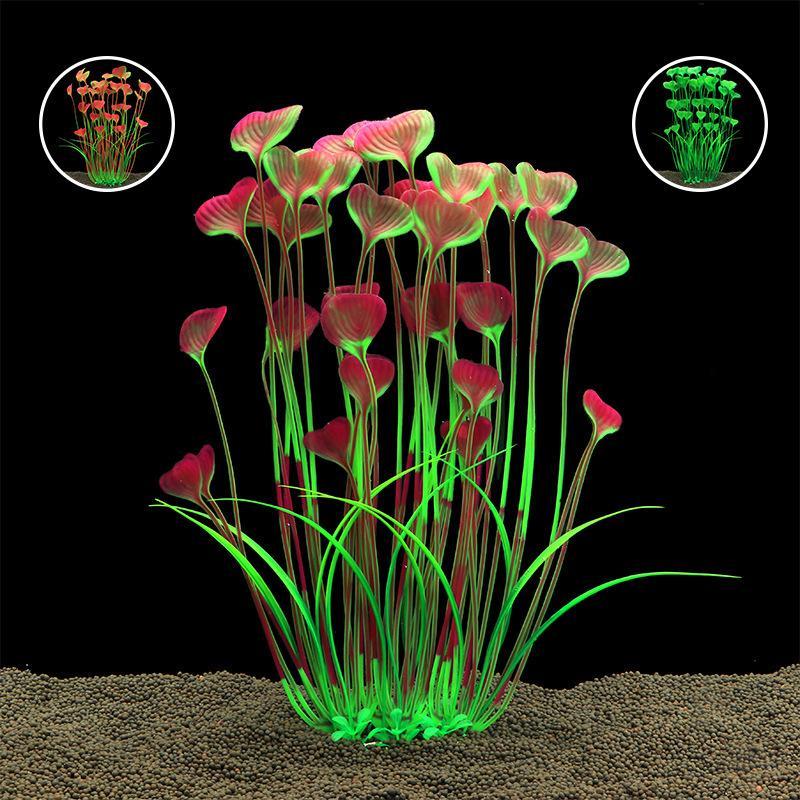 Planted Aquarium Betta - 人工水槽植物 リアルで鮮やかなデザイン 無毒で安全な水生装飾 ホームベタフィッシュタンク アクアスケープ用
