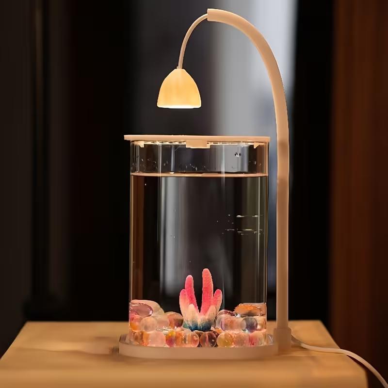 360 °   パノラマクリアデスクトップ水槽 ミニアクアリ - Planted Aquarium Betta のレビューと価格