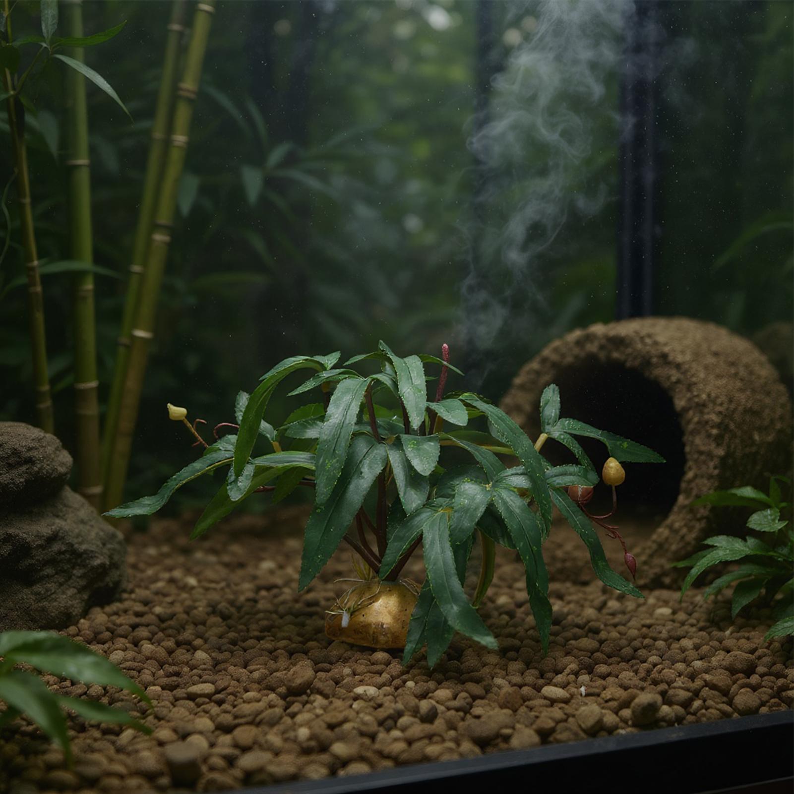 偽の爬虫類植物、蛇の飼育場の装飾品、リアルな水槽の装飾、ヤモ - Aquarium For Planted Tank のレビューと価格