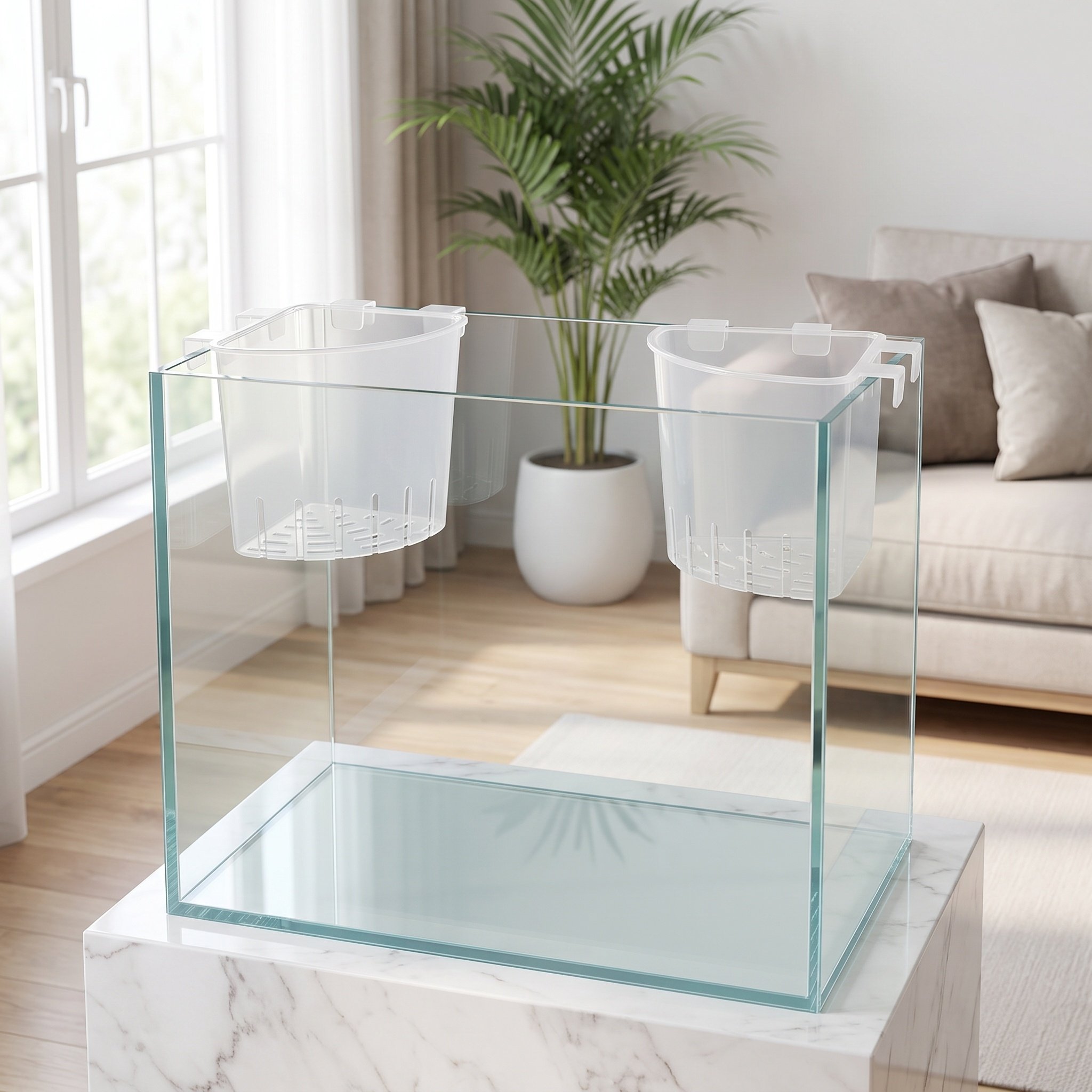4個入り水槽用吊り下げ式コーナープラントホルダー プラスチッ - Planted Aquarium Aquascape のレビューと価格