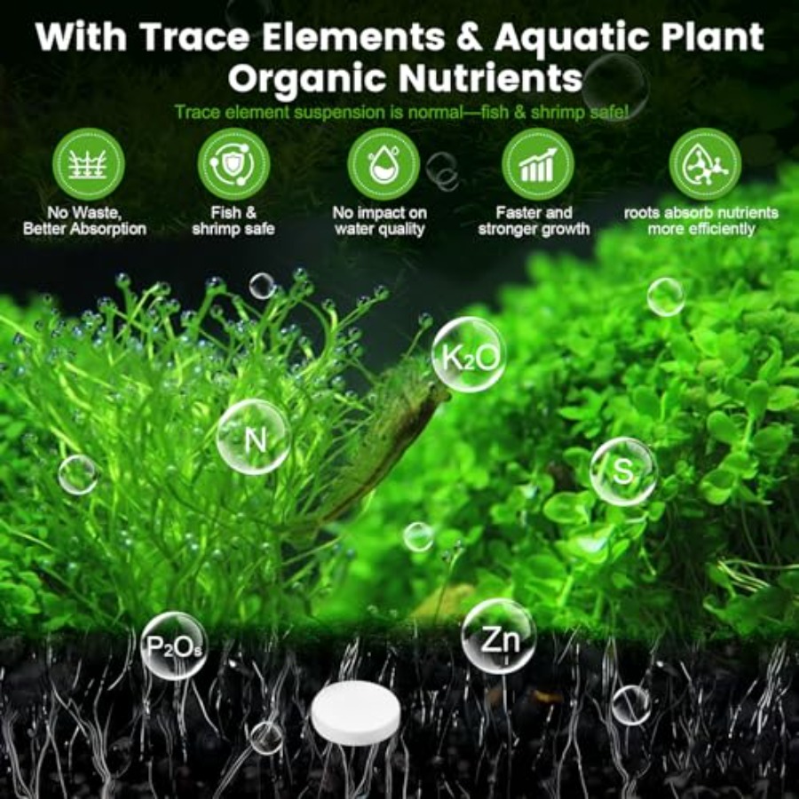 ルートタブ、水槽植物肥料、水槽水質ケアタブ、魚やエビに安全な - Aquarium Plant Fertilizer のレビューと価格