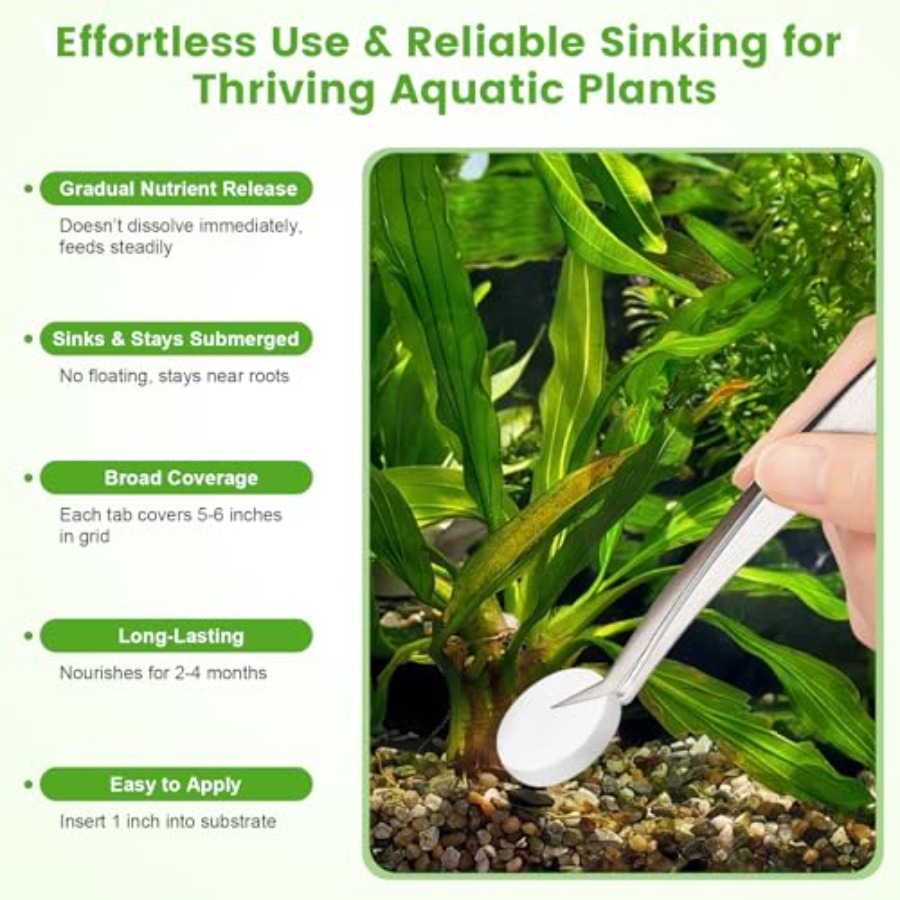 ルートタブ、水槽植物肥料、水槽水質ケアタブ、魚やエビに安全な - Aquarium Plant Fertilizer のレビューと価格