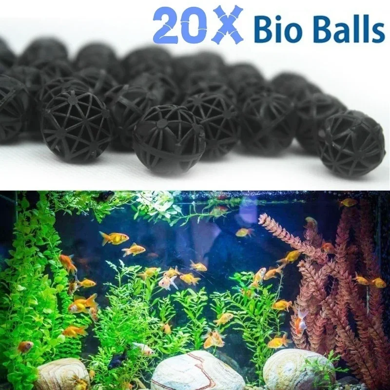 20 個 16 ミリメートル水族館フィルターバイオボールポー - Aquarium Plant Fertilizer のレビューと価格
