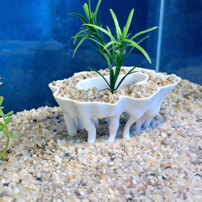 3Dプリントされた木の根の形をした水槽用植物、植木鉢も水槽の - Aquarium Plant Nursery のレビューと価格