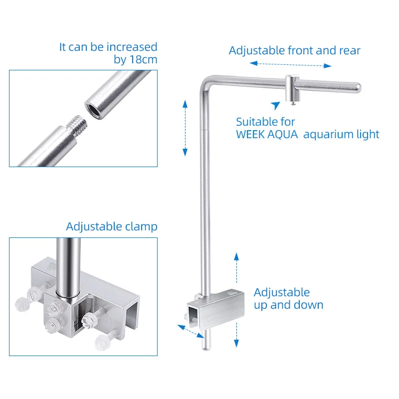 週アクアライトスタンドユニバーサルアルミ合金水族館 LED  - Planted Aquarium Parameters のレビューと価格