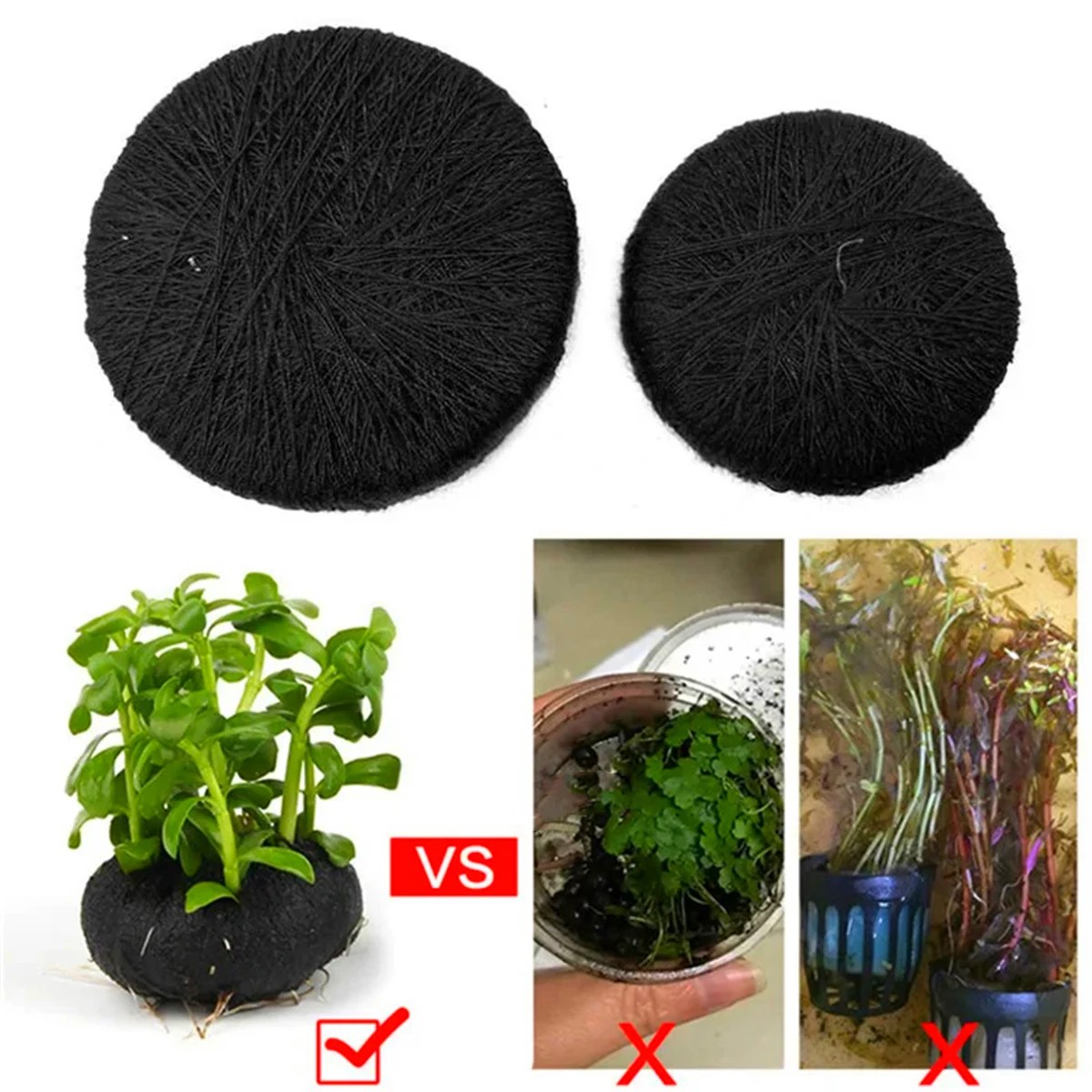 黒い水槽の装飾,水生植物の根のための水生草の植え付け,栽培, - Aquarium Plant Grass のレビューと価格